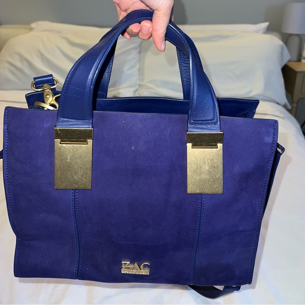 Zac Posen suede bag! Cerulean